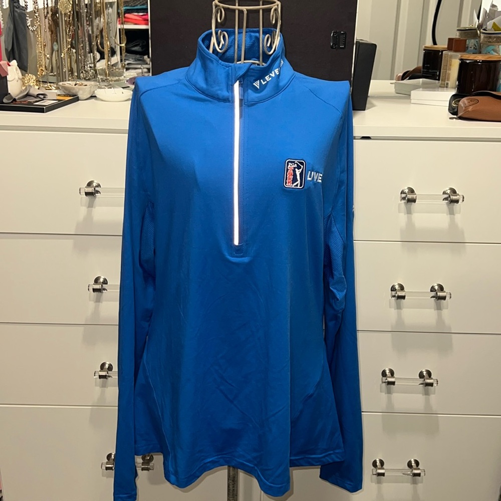 NWT Levelwear PGA Tour Live 1/4 Zip, size XL